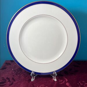 Lenox Federal Cobalt Blue and Gold Rimmed Dinner Plate